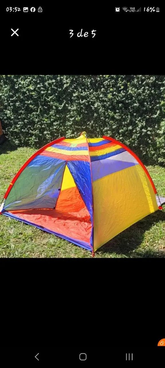 Tenda barraca casinha  infantil  1.40 x 1.40 - Foto 3