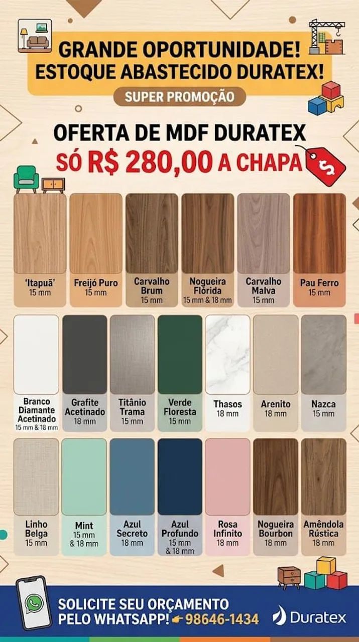 MDF Duratex vários padrões  - Foto 4