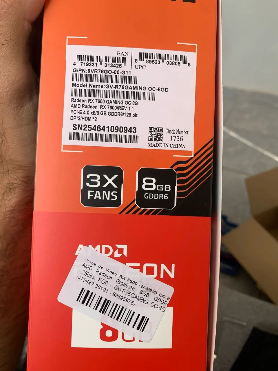 Placa de vídeo RX 7600 gigabyte  - Foto 2