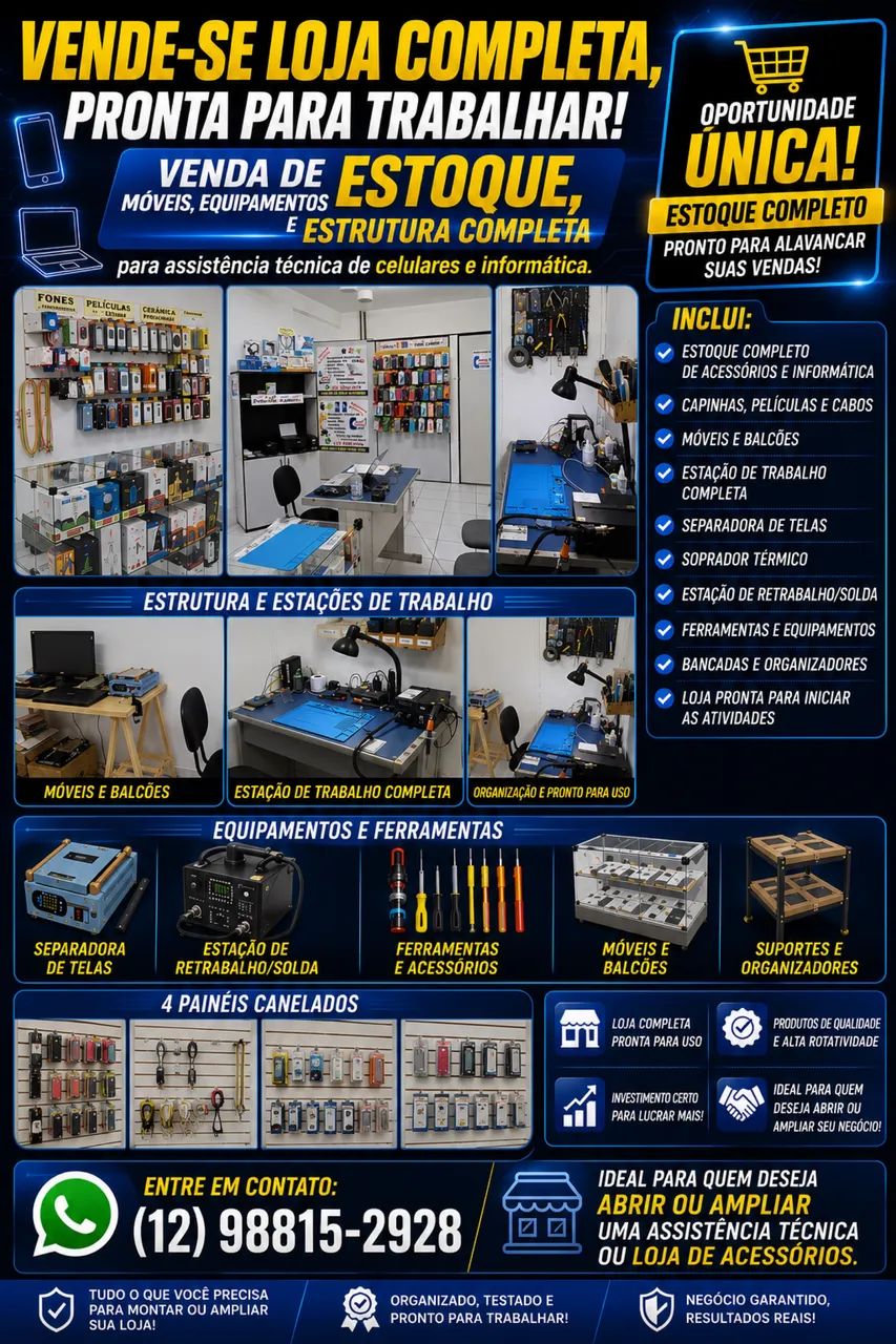 Oportunidade!  Loja de celular e informática completa - Foto 2