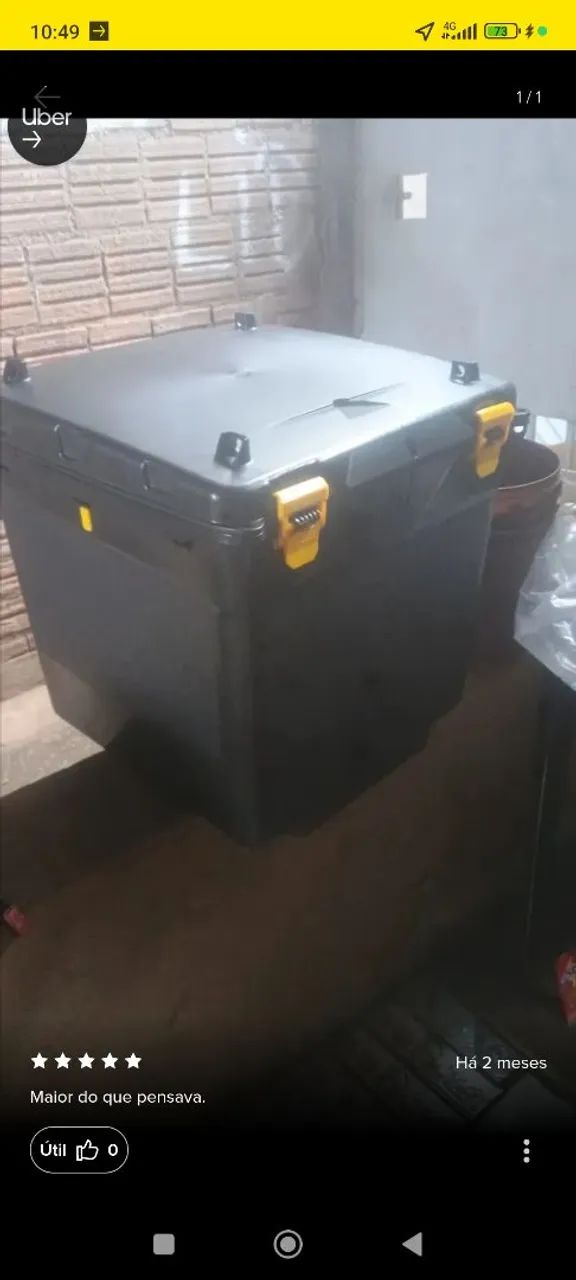  BAÚ 110L COM SUPORTE UNIVERSAL - PRONTO PRA TRABALHAR - Foto 3