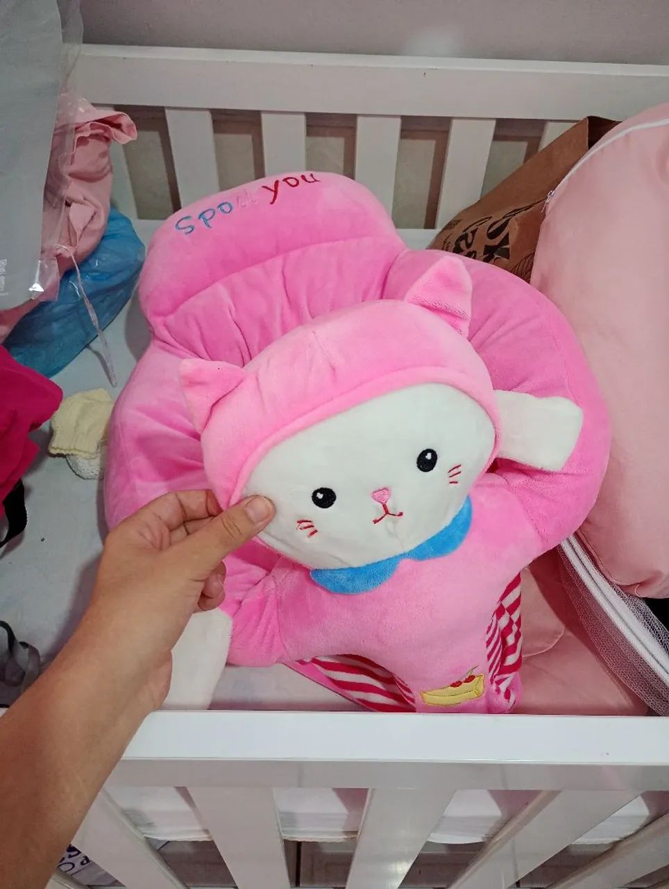 Almofada de amamentação + itens de bebê menina  - Foto 3