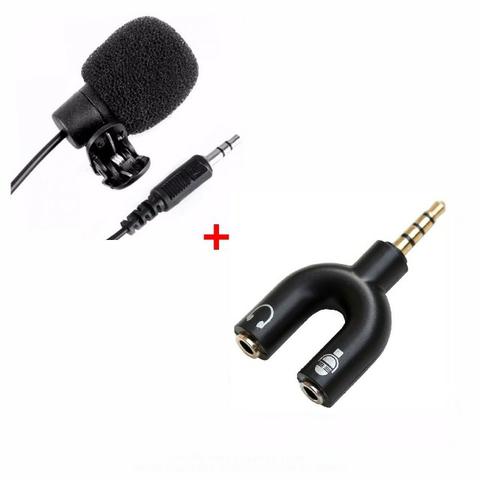 Microfone De Lapela + Adaptador Para Celular Smartphone