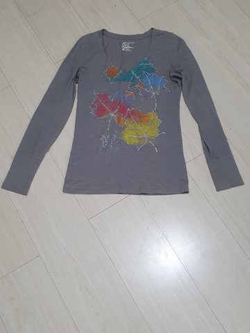 Camisetas de malha, manga comprida, American Eagle tam. M