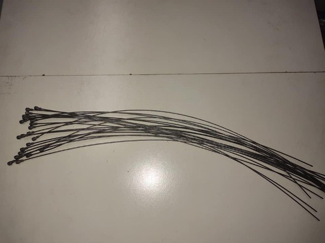 Cabos de aço antigo anos 80 para bicicletas curto freio dianteiro modelo pera. - Foto 2