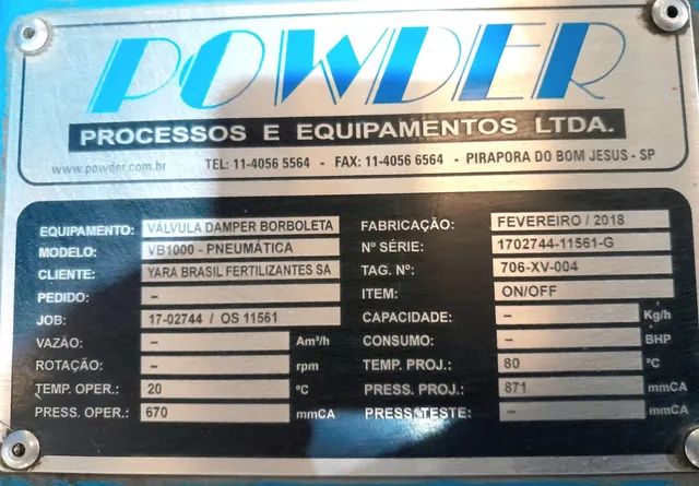 Válvula Borboleta Pneumática 100cm / Válvula Automática  - Foto 6