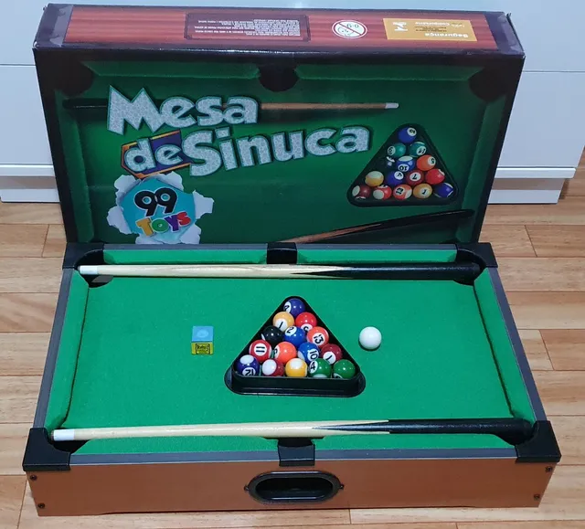 Mini Jogo de Sinuca Bilhar 51 x 31 x 9,5 cm