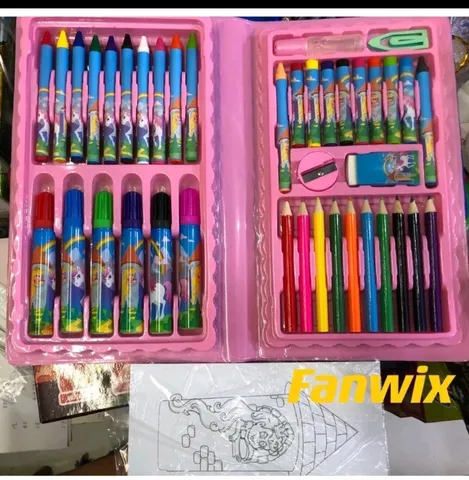 Conjunto de 150 peças de pintura para crianças, estojo de pintura infantil,  Não tóxico