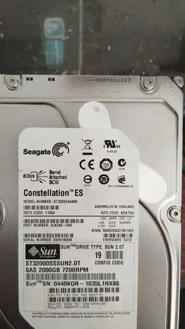 Hd Seagate 2tb Sas 3.5