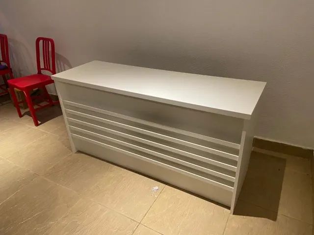 Mesa reta ripada branca 150cm