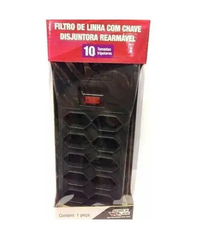 Filtro De Linha C/10 Tomadas Dijuntores 673 Biv Pt Forceline - Foto 2