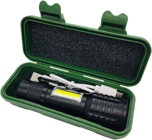 Mini Lanterna LED - Recarregável - USB Zoom Forte - Nova - Foto 4