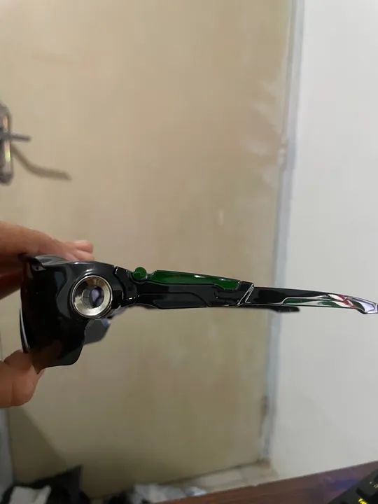Óculos preto detalhe verde polarizado  - Foto 2