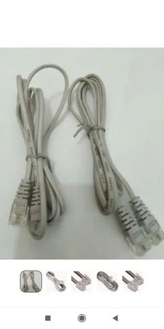 kit 10 fio telefone cabo telefônico rj11 2 vias 1,5 metros - Foto 5