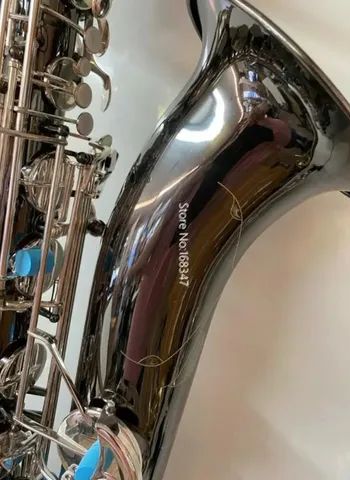 sax baritono Eb pretonix chaves prateadas luthieria margewate prosperar completo - Foto 3