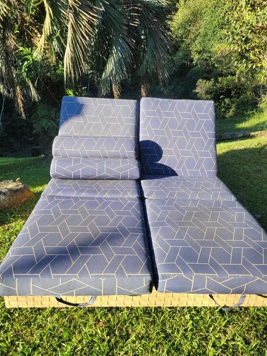 Namoradeira casal c/ acab. rattan - Foto 4