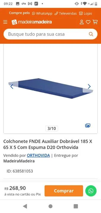 Colchão visitas capa lavável com feicho. - Foto 2