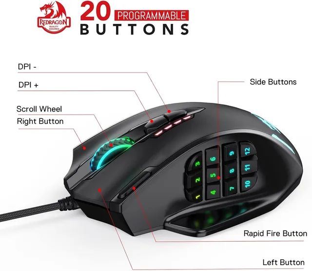 Mouse Redragon Impact M908 Impact RGB