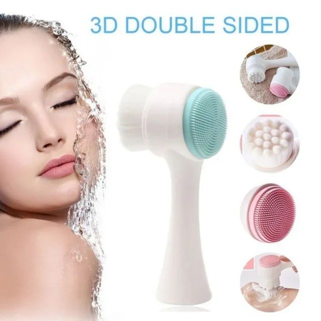 Escova Facial 3D Massagem Limpeza Esfoliação Suave Dia a Dia Skin Care wpp:43. *