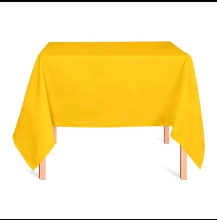 Kit 8 Toalhas de Mesa Amarela 1,50 x 1,50