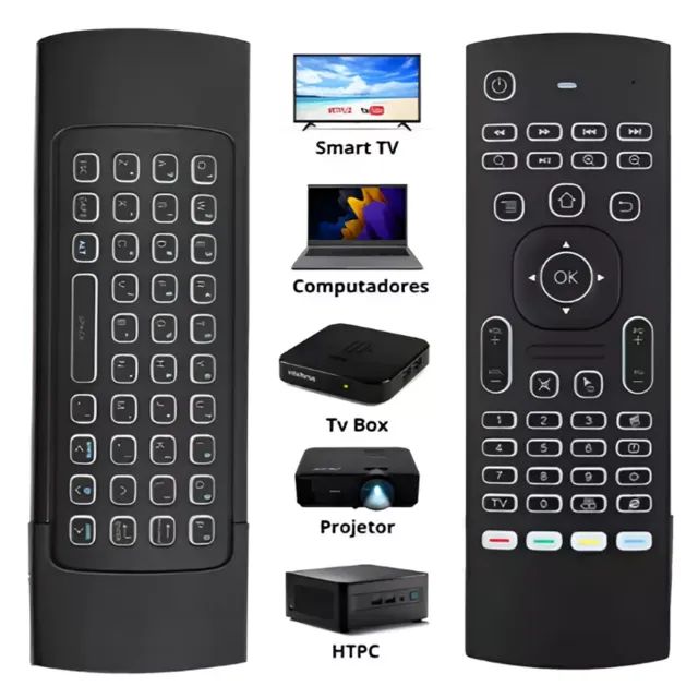 Controle Remoto Air Mouse com Sensor e Teclado - Foto 3