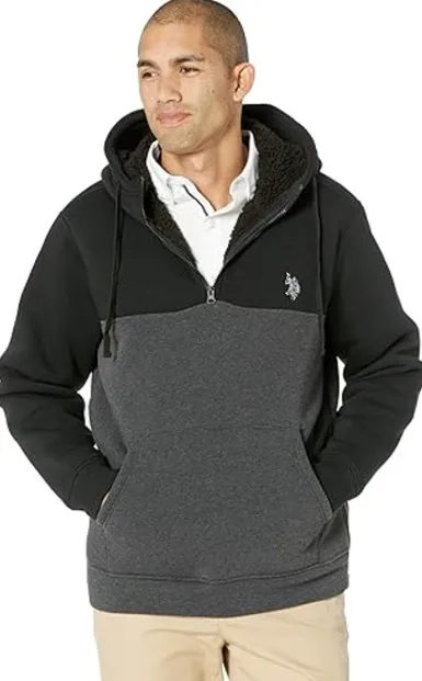moletom u.s. polo assn. com capuz sherpa masculino Tam P