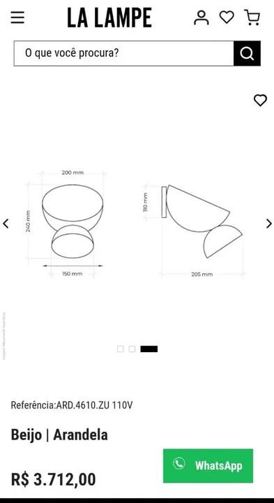 Arandela Beijo - Iluminação Moderna e Elegante - Foto 3