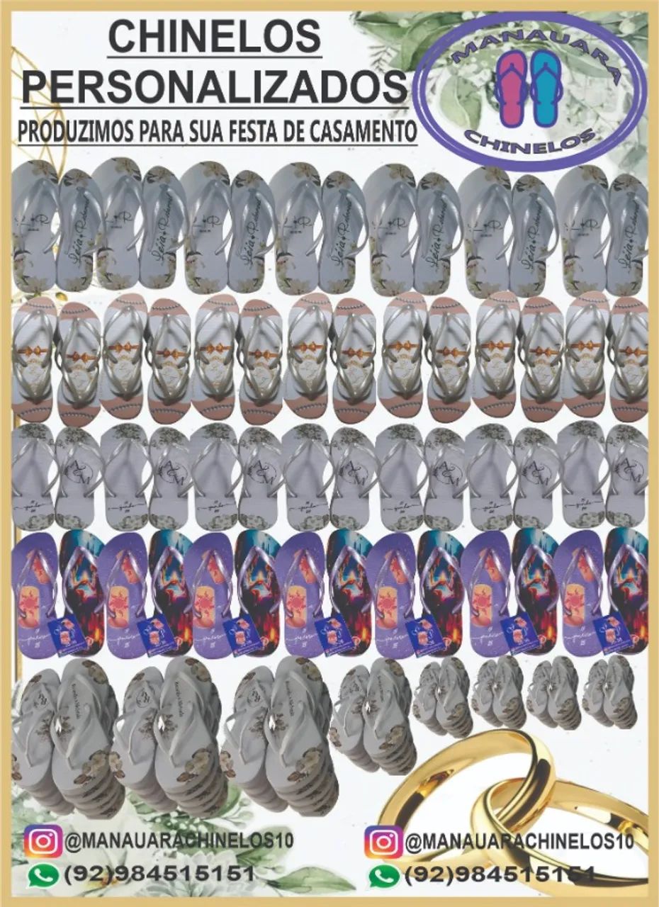 chinelo personalizado para casamento