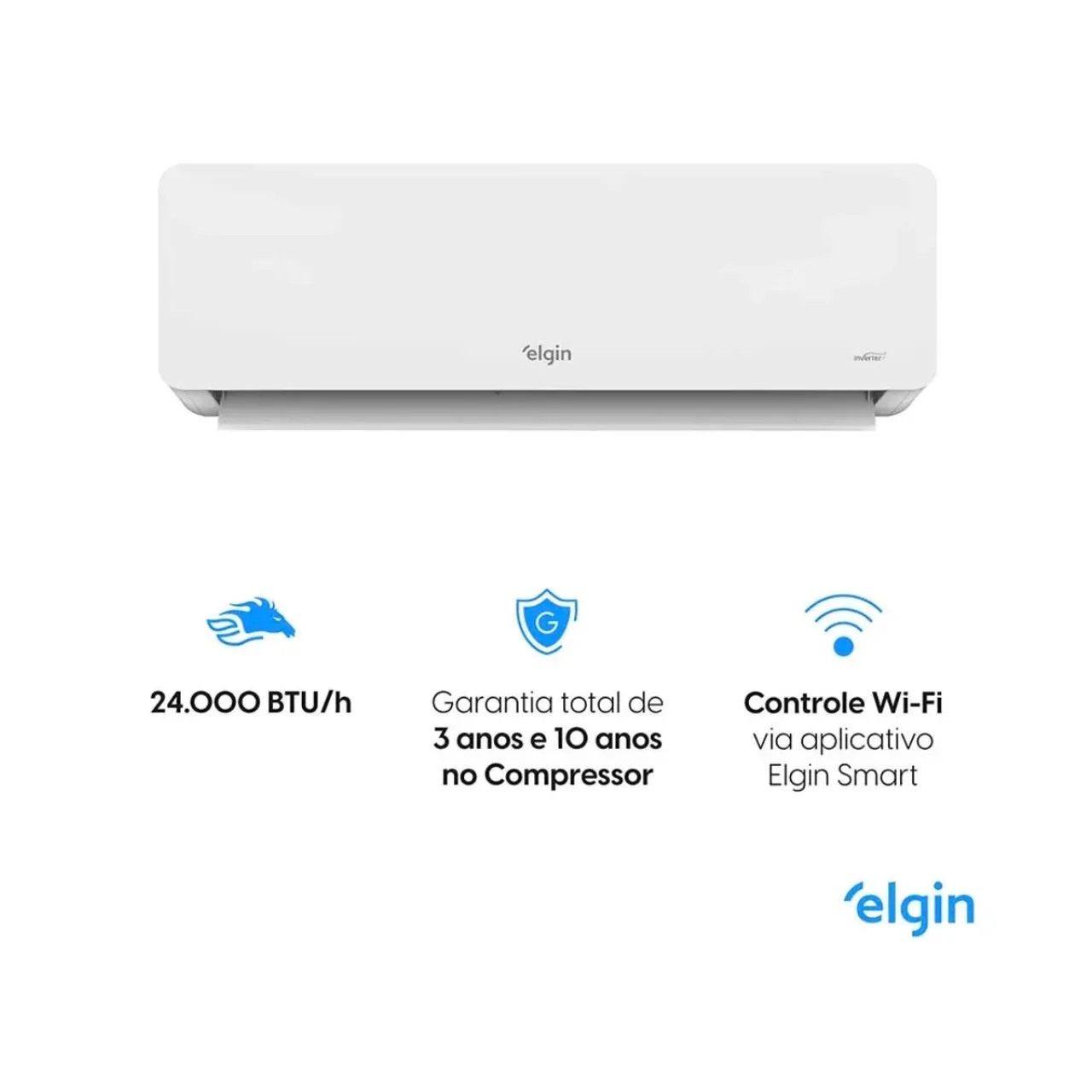 2 Ar-Condicionados Elgin 24.000 BTUs - Wi-Fi, Inverter e Instalação Inclusa em Taubaté!