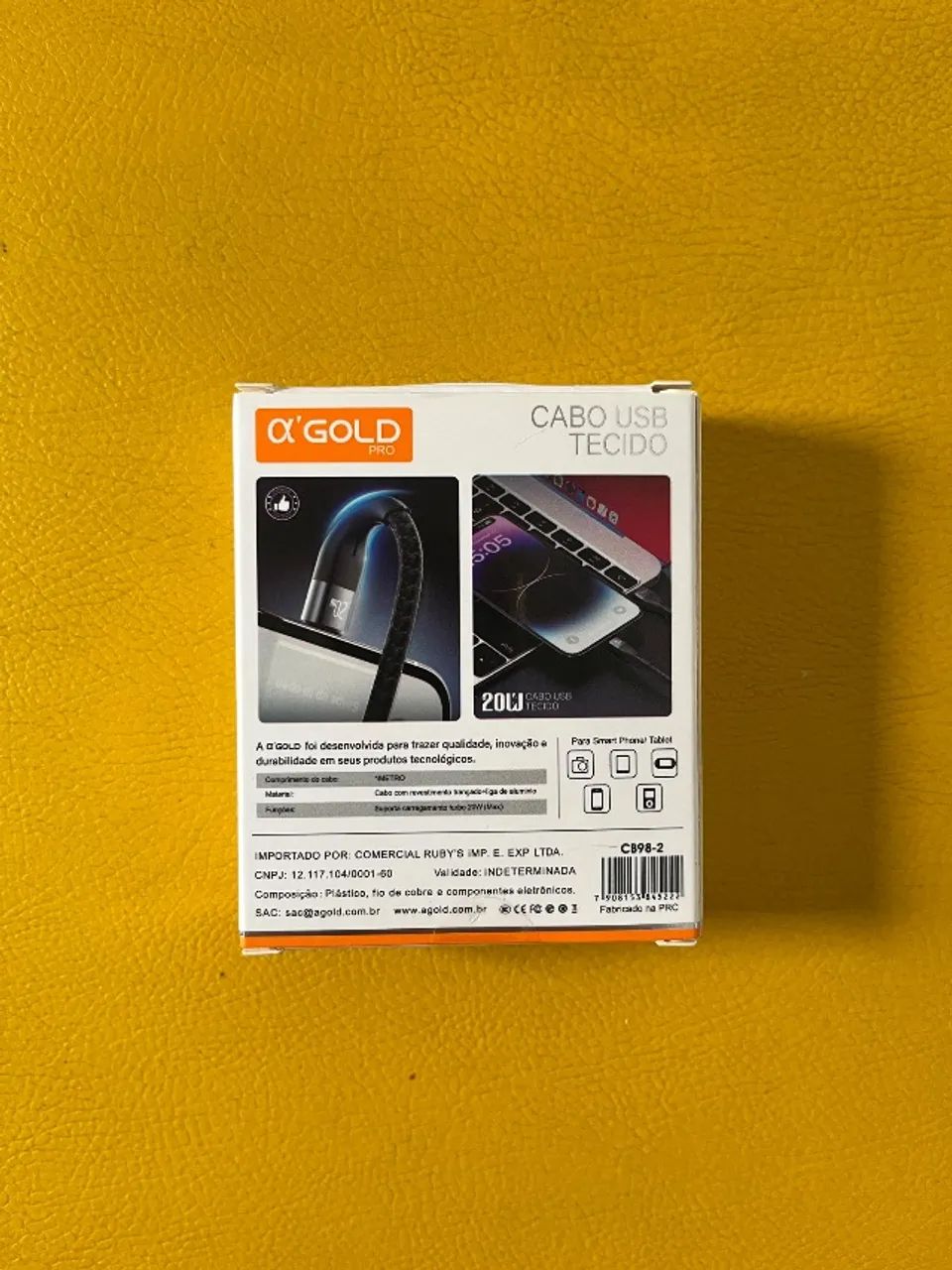 Cabo USB Tecido  - Foto 2