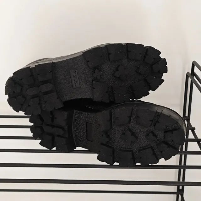 coturno bota tratorada de couro legítimo - Foto 3