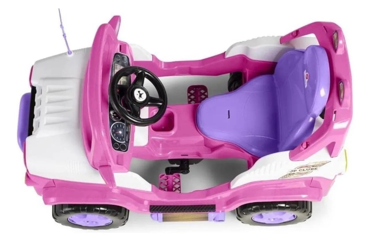 CARRINHO DE PASSEIO/PEDAL INFANTIL C/ EMPURRADOR - DIIPI - CALESITA ROSA - Foto 3