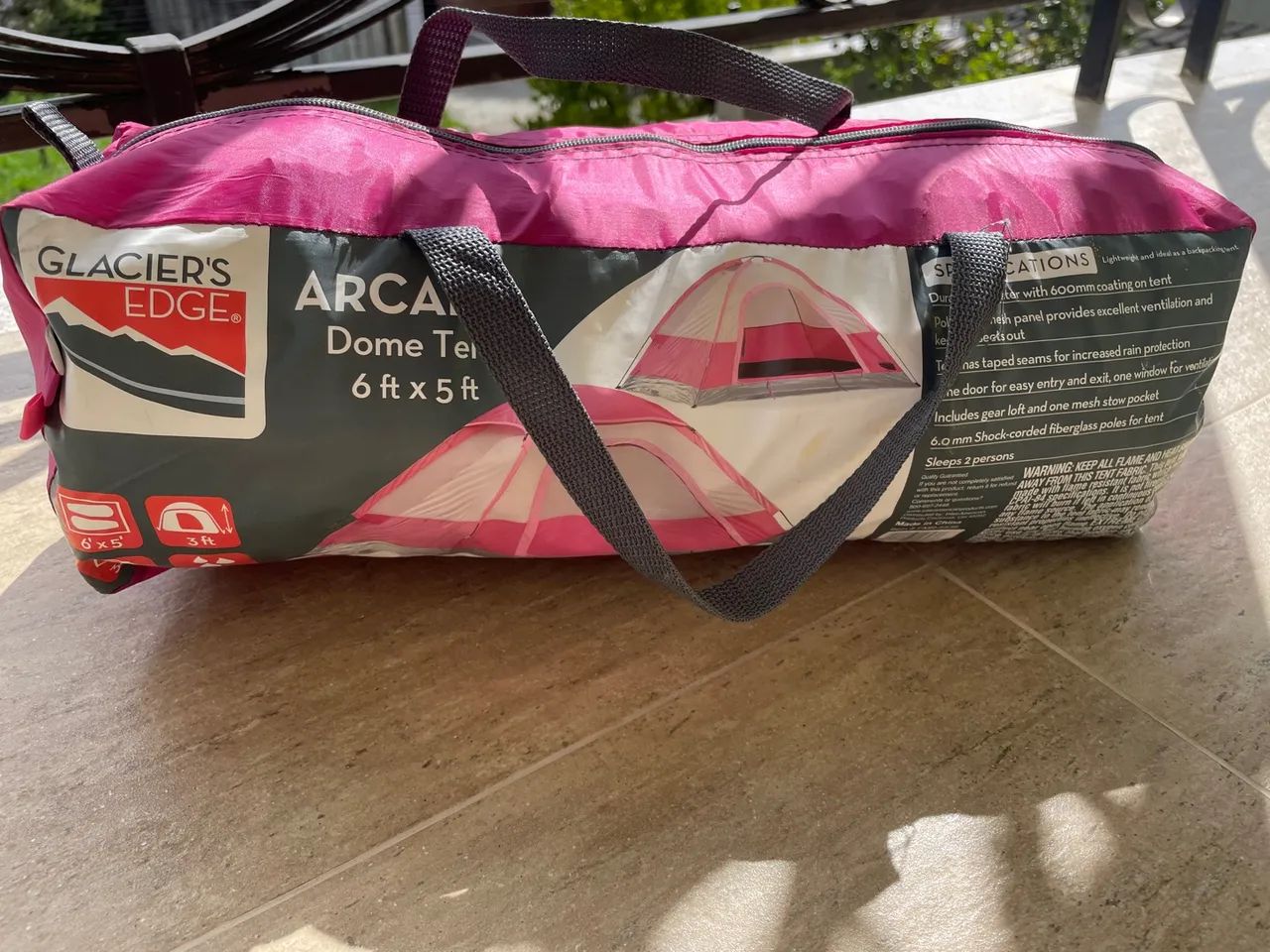 Barracas de camping importada dos EUA para 2 pessoas, cor rosa, leve e compacta - Foto 2