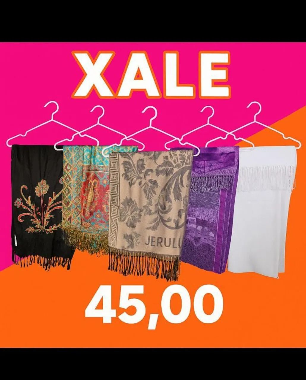 Xale Feminino Jerull com Franjas - Promoção