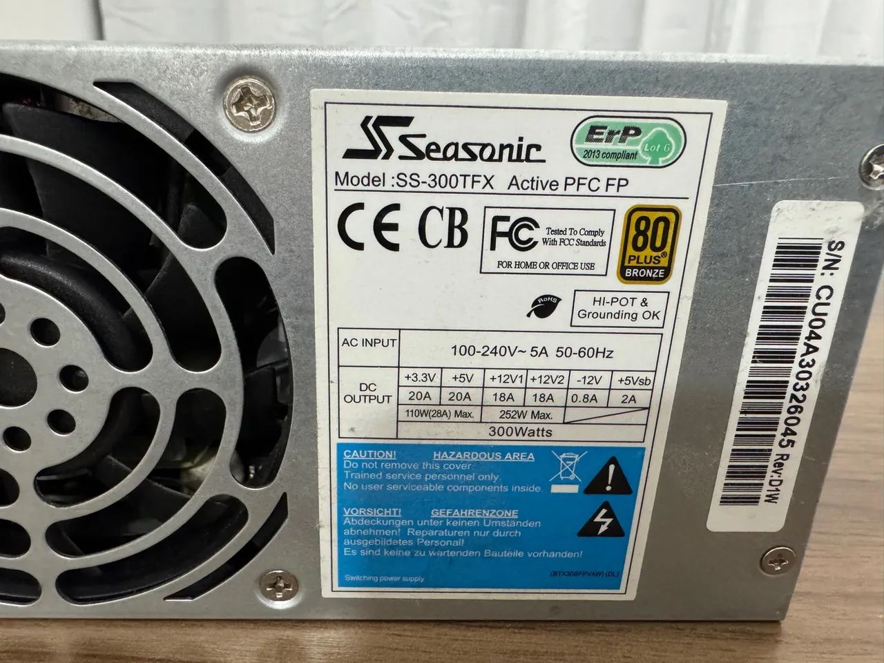 Fonte de PC Seasonic SS-300TFX 300W - Foto 2