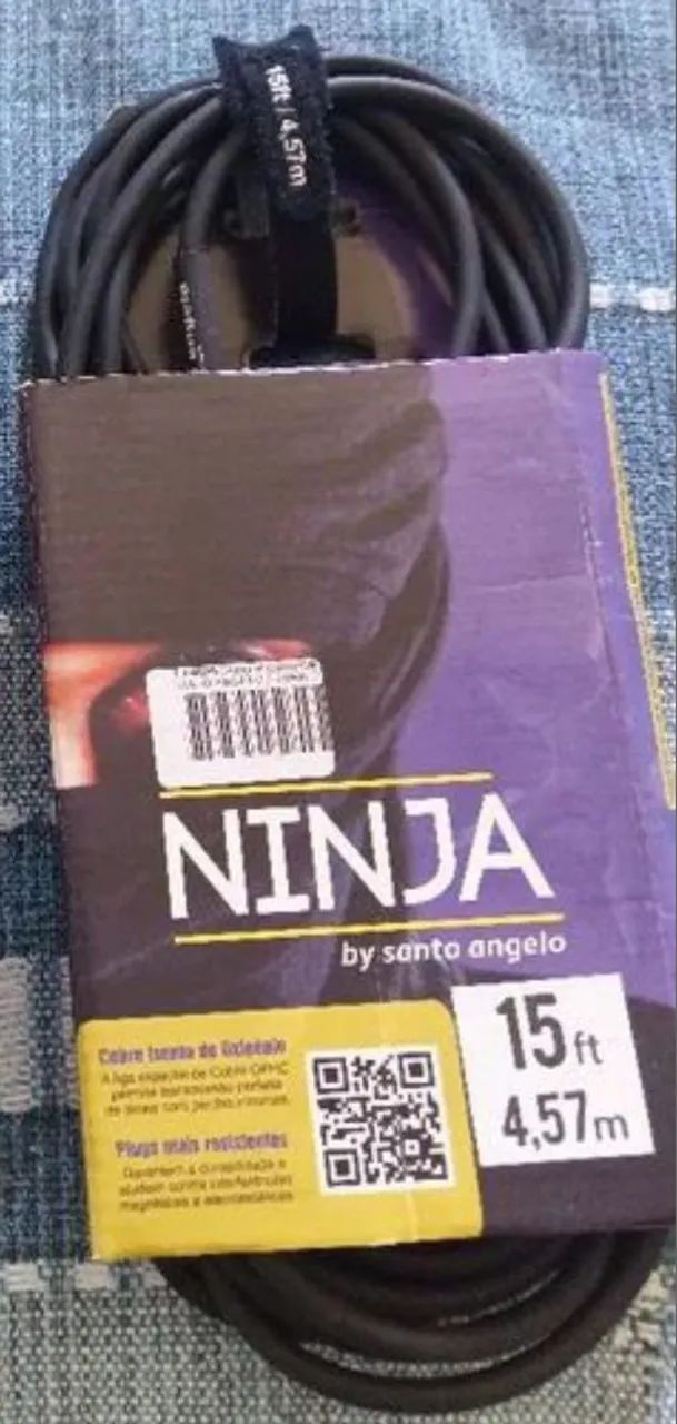 Cabo P10 Microfone 15ft Ninja 4,5M