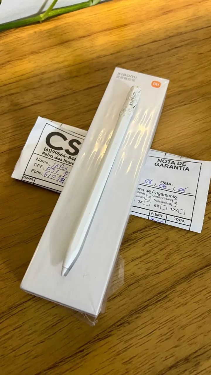 Caneta Xiaomi Stylus Pen - Para Tablet Pad Mi 5 com detalhe funcionando tudo