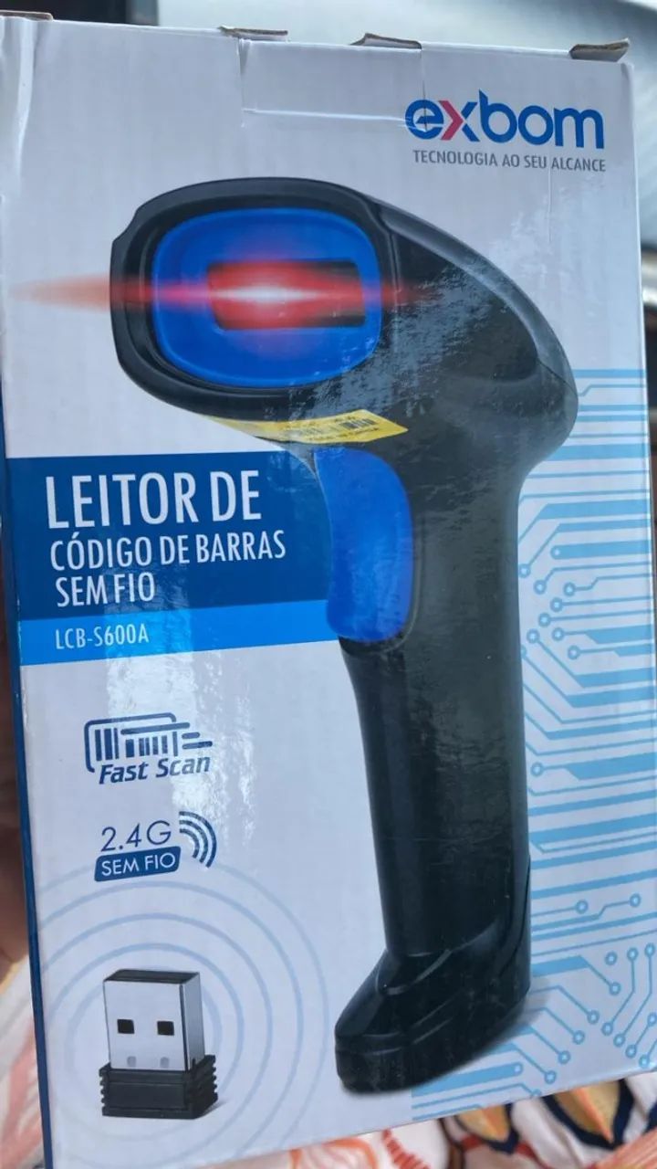 Leitor de Código de Barras Sem Fio QrCode 1D 2D Wireless LCB-S600A -Loja Coimbra Entrega
