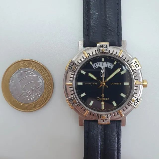 Relógio Champion Mod CH80/171 Social Masculino Date Vintage - Foto 6