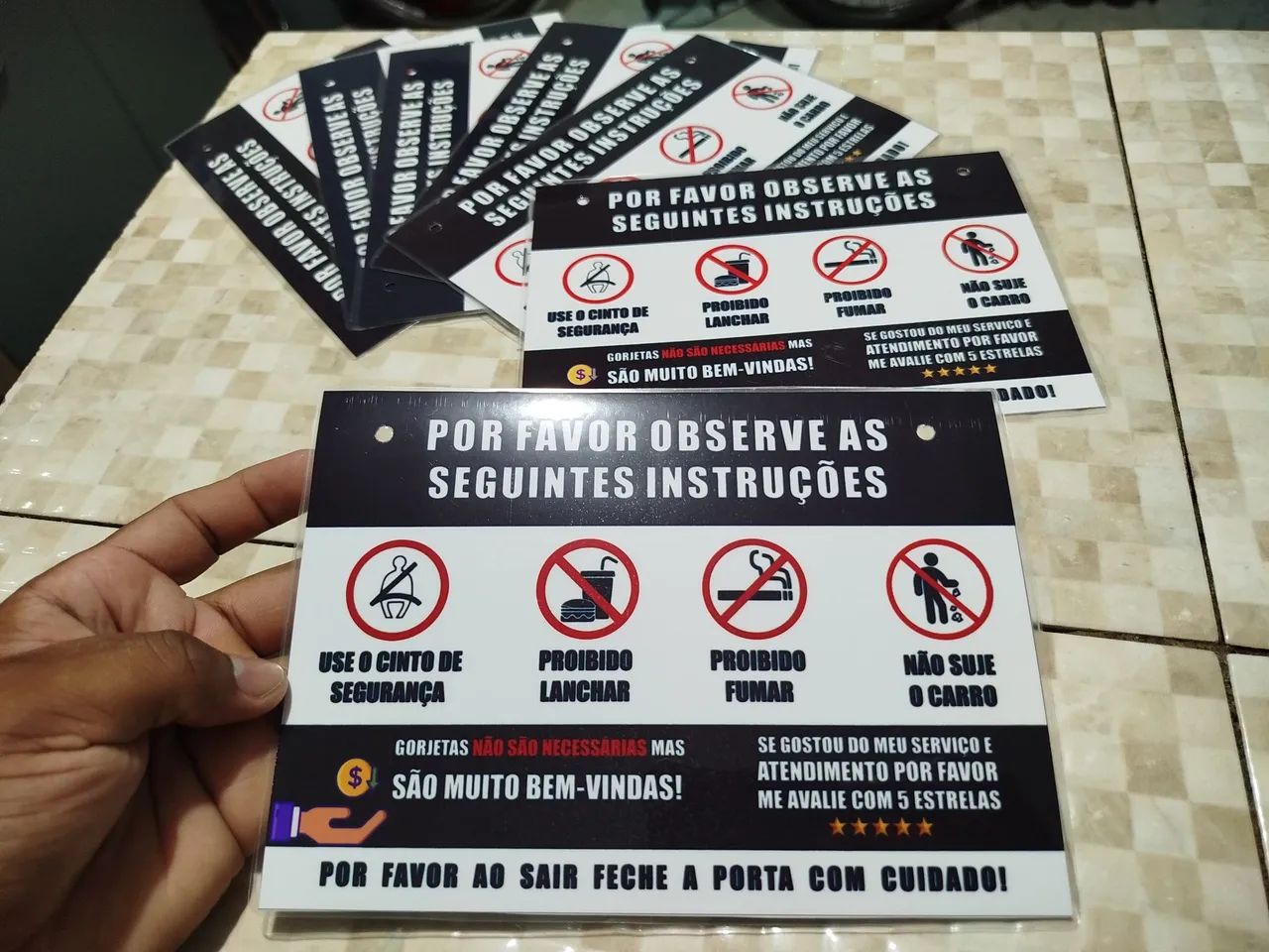 Plaquinha de Instrução para Uber - Foto 3
