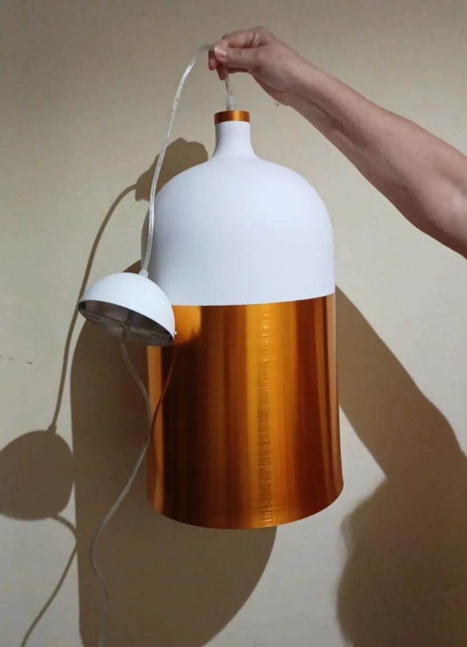 Par de Lustres Pendentes Altaluce - Branco e Dourado