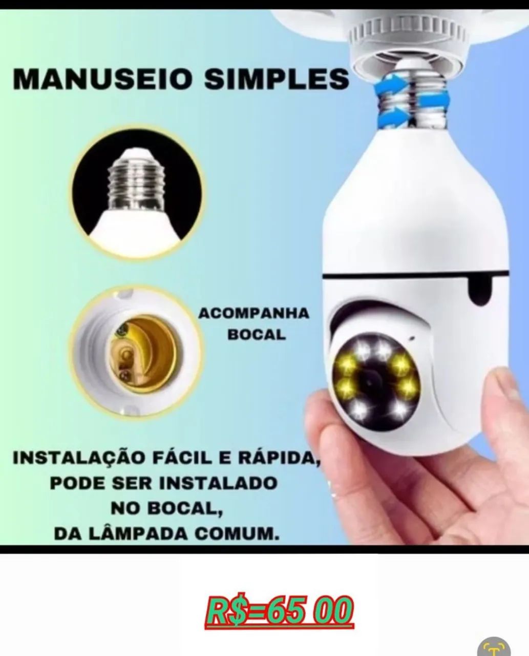 Câmera bocal Wi-Fi 