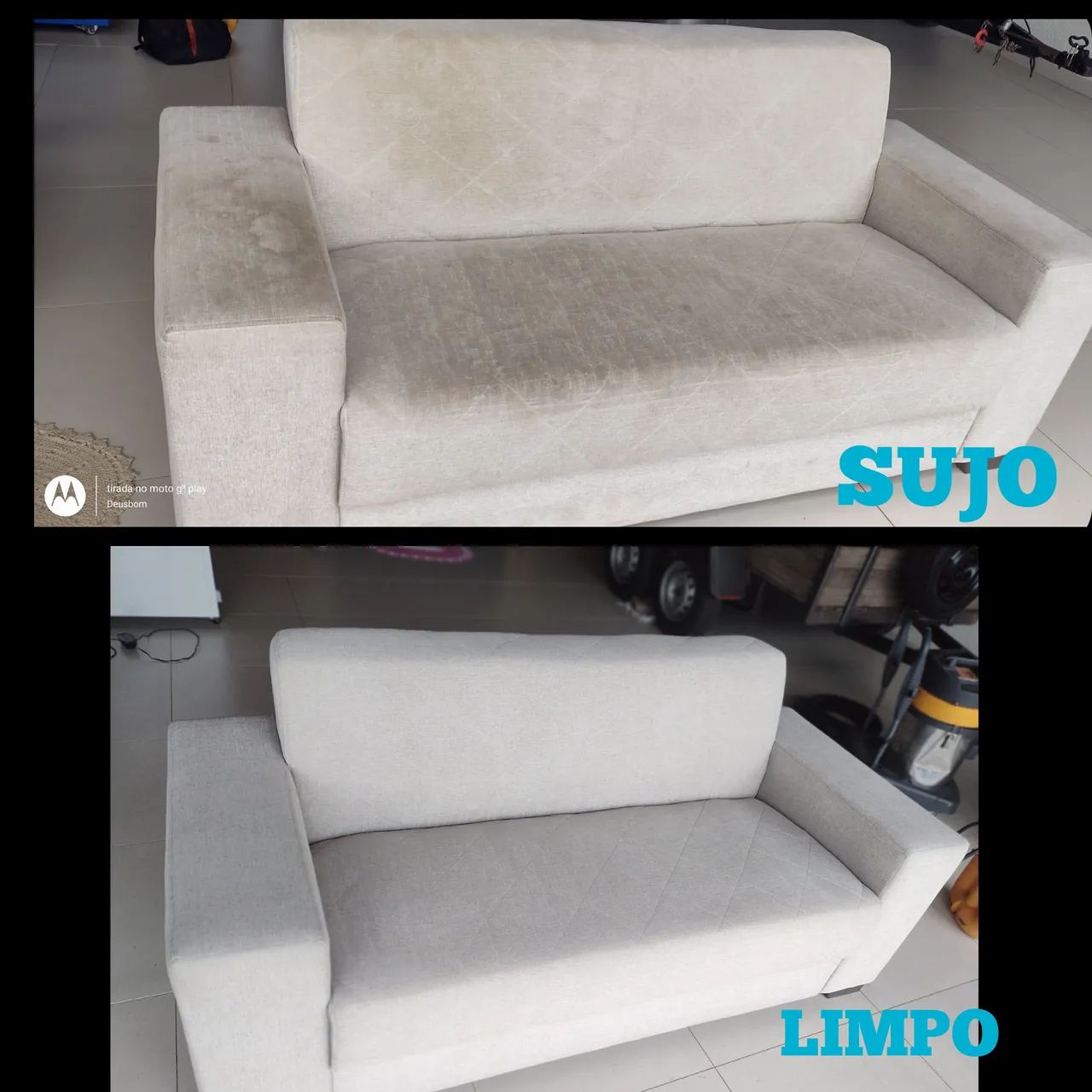 SEU SOFÁ LIMPINHO E HIGIENIZADO!