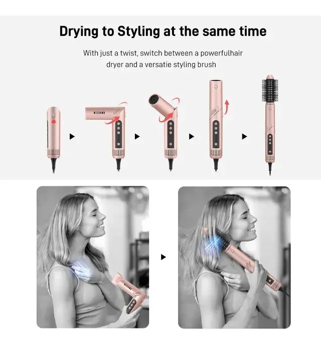 Modelador E Secador De Cabelo Hot Air Mescomb 5 Em 1 Com Mod - Foto 2