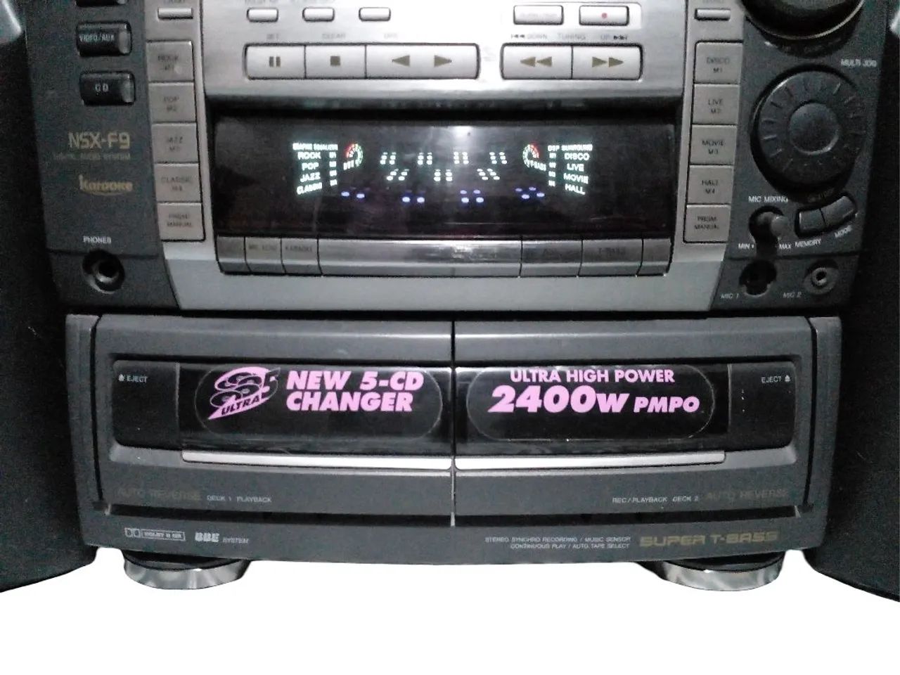 Mini System Aiwa 5CD Player 2400W original - Aparelhos de Som