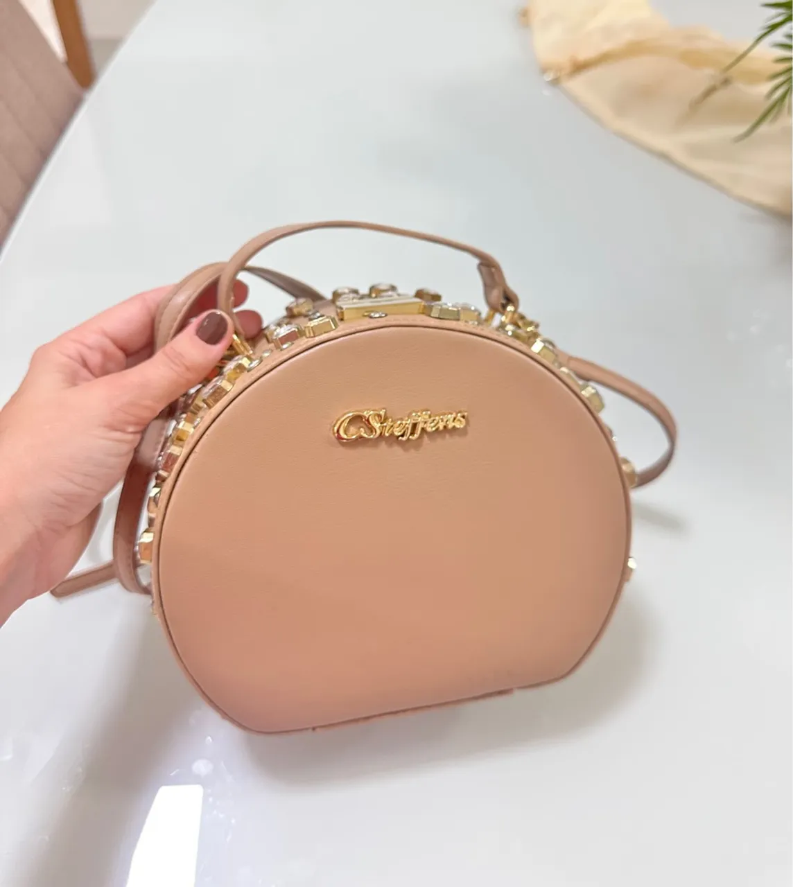 Bolsa Carmen Steffens com detalhes em pedraria