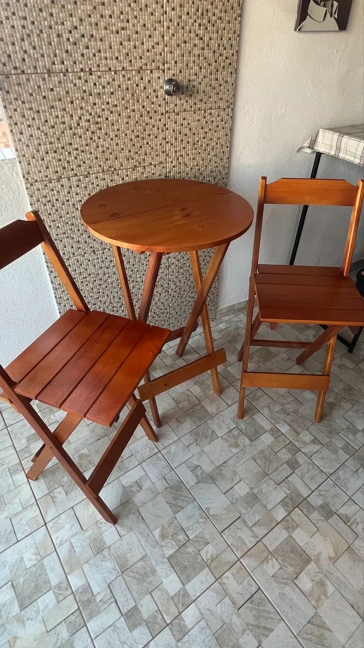 Jogo de Mesa Bistrô  Dobraveis nova  na Caixa - Foto 3