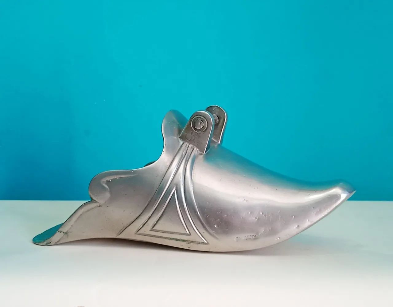 Antiga e linda sapata / estribo Espessurado a prata <br>30 cm