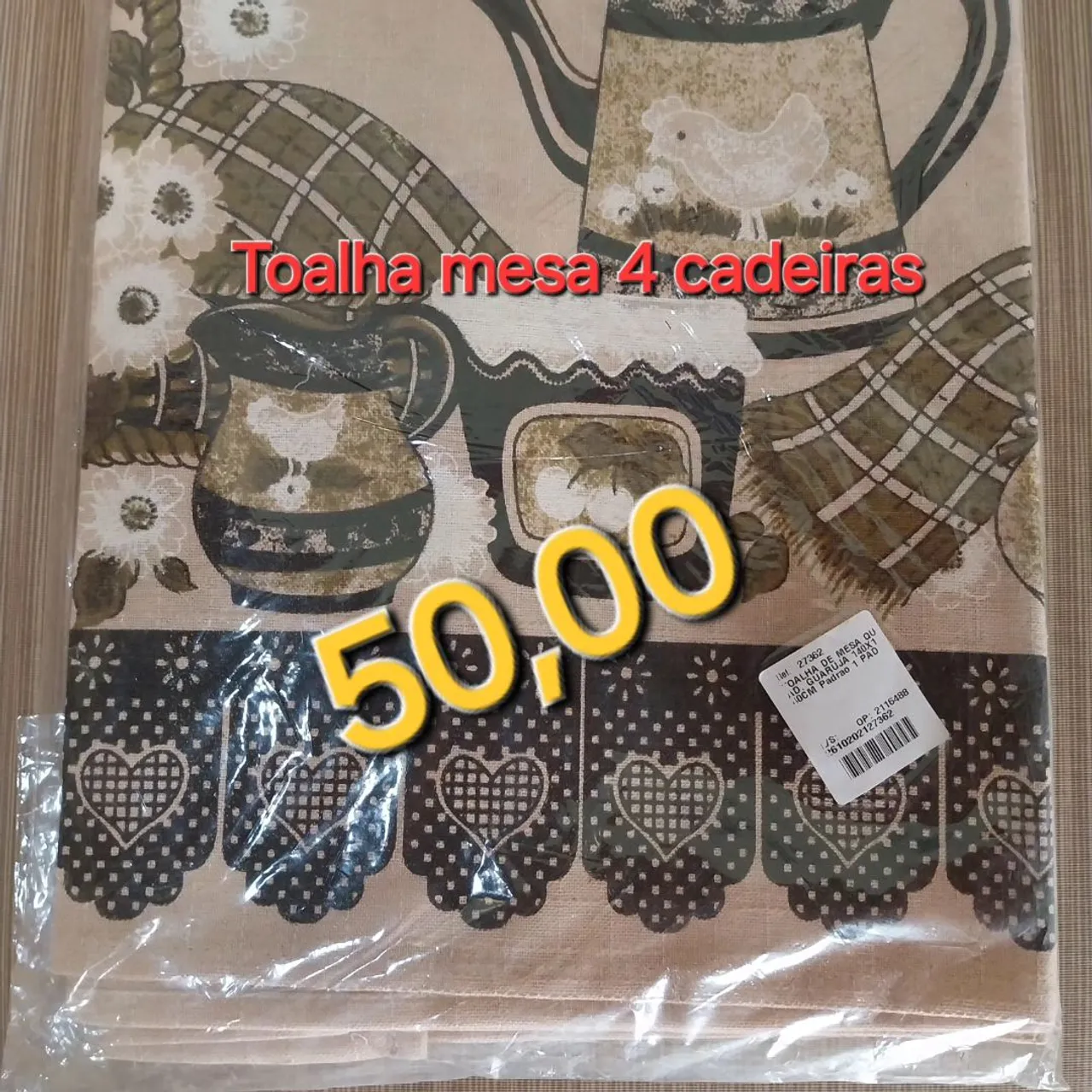 Toalha de Mesa para 4 Cadeiras - Nova