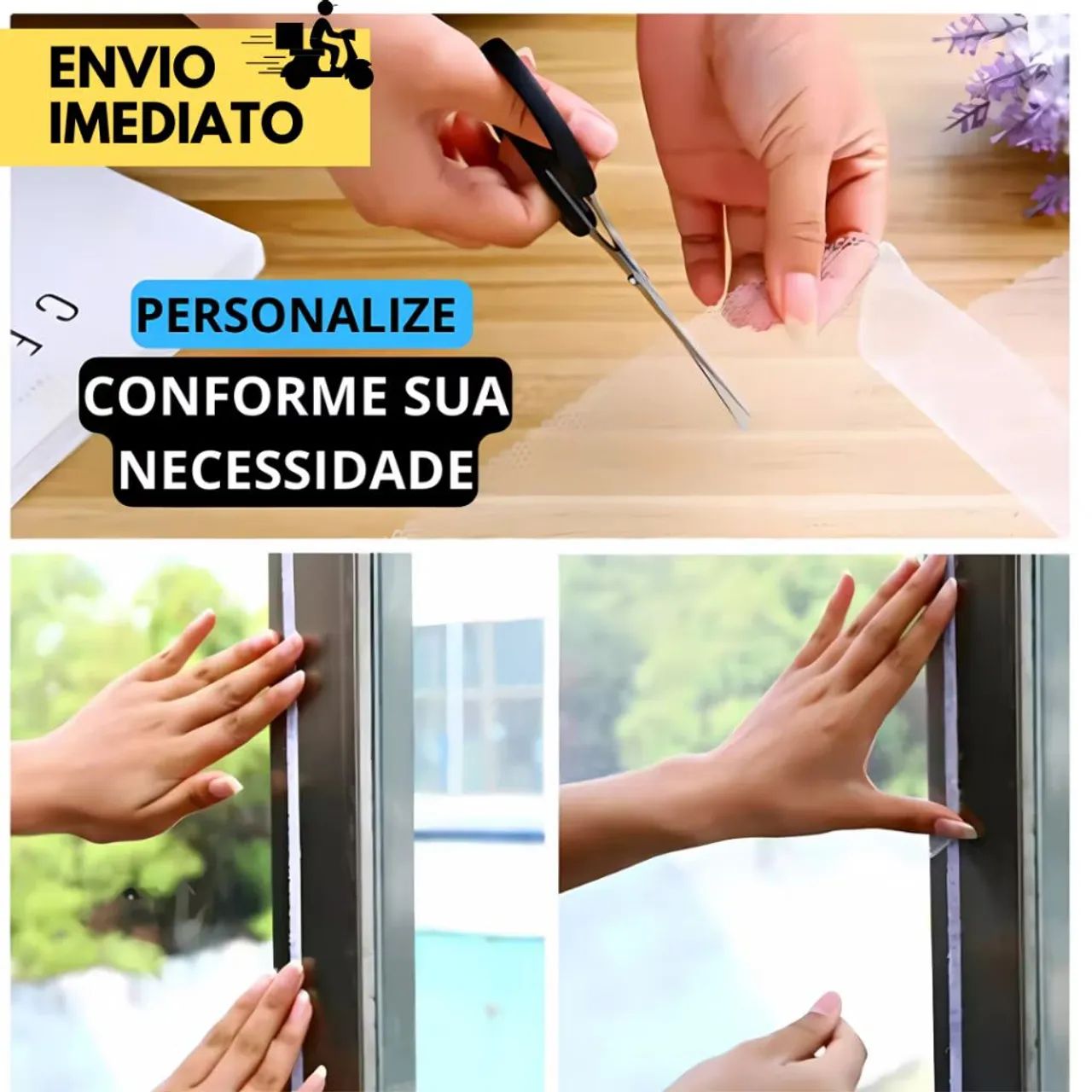 Tela Mosquiteira para Janela Proteção Contra Insetos - Foto 3